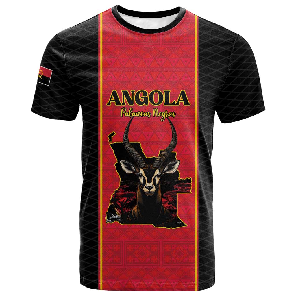 Custom Angola Football T-Shirt Come On Palancas Negras Graphic Tee