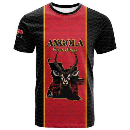 Custom Angola Football T-Shirt Come On Palancas Negras Graphic Tee