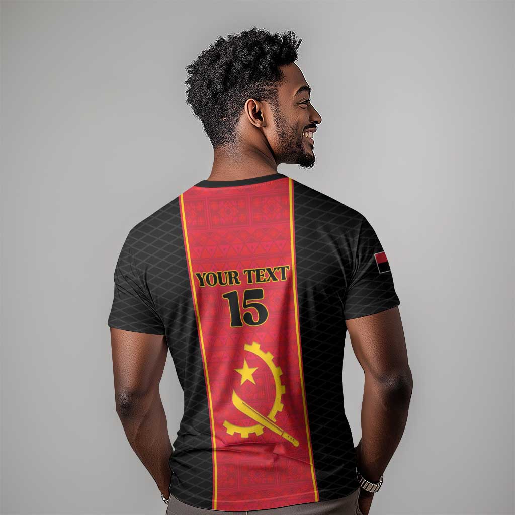Custom Angola Football T-Shirt Come On Palancas Negras Graphic Tee