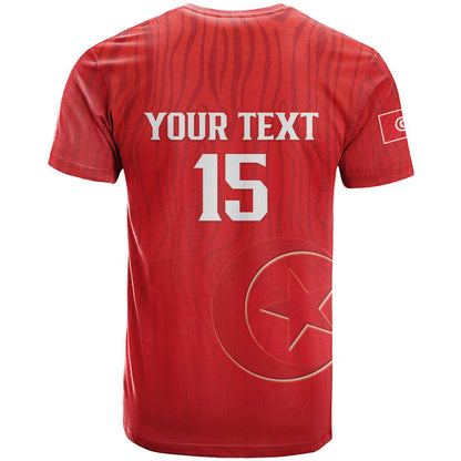 Custom Tunisia Football T-Shirt Eagles of Carthage Rise Graphic Tee
