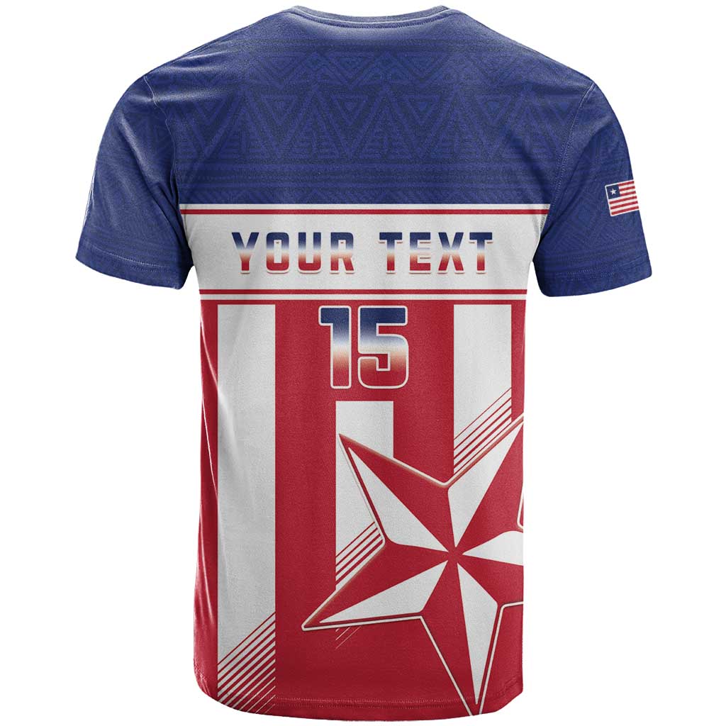 Custom Liberia Football T-Shirt Go Lone Stars Graphic Tee