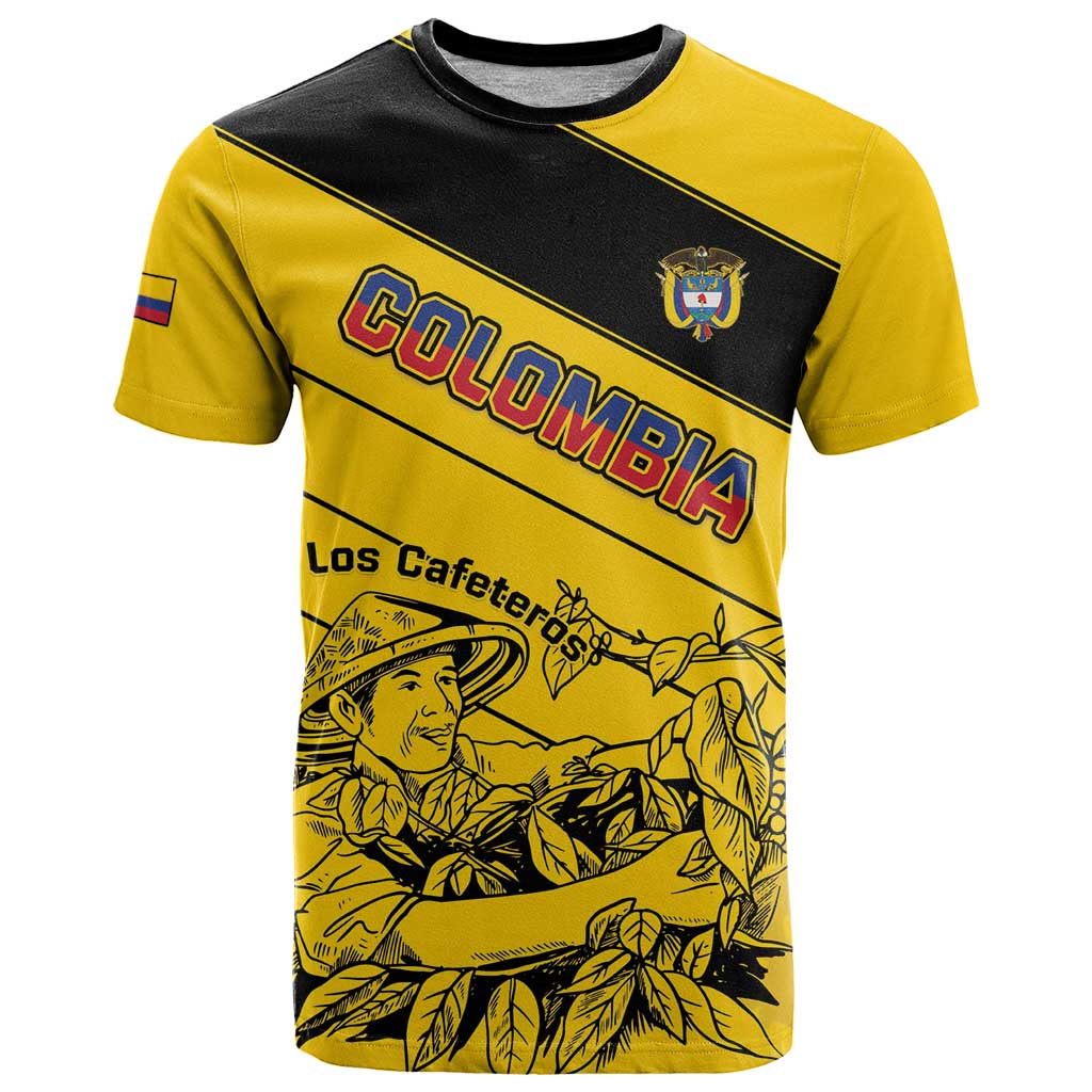 Custom Colombia Football T-Shirt Go Los Cafeteros Graphic Tee