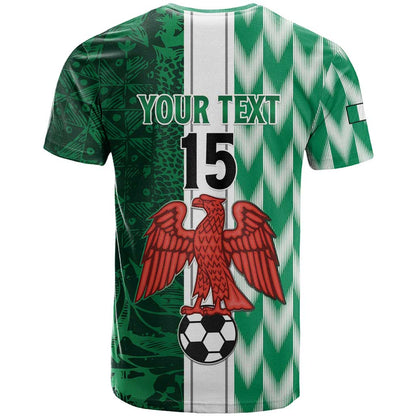 Custom Nigeria Football T-Shirt Come On Super Eagles Graphic Tee