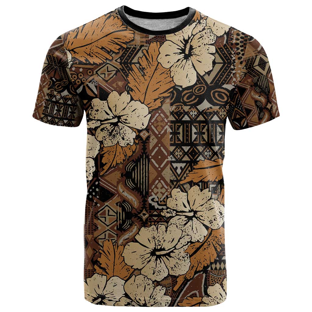 Hibiscus Mix African Pattern T-Shirt Graphic Tee