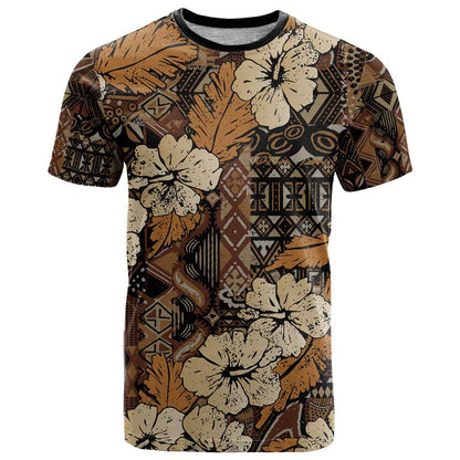 Hibiscus Mix African Pattern T-Shirt Graphic Tee