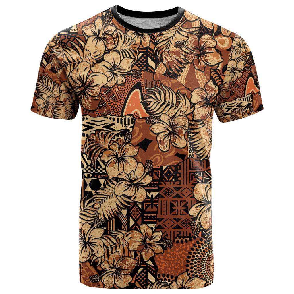 Hibiscus Mix African Pattern T-Shirt Graphic Tee