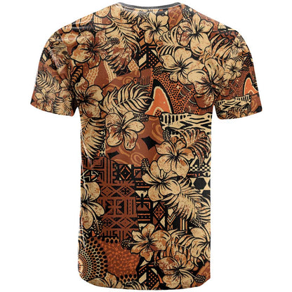 Hibiscus Mix African Pattern T-Shirt Graphic Tee