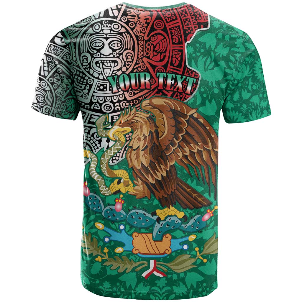 Personalised Viva La Mexico T-Shirt Coat Of Arms Aztec Mix Otomi Patterns Graphic Tee