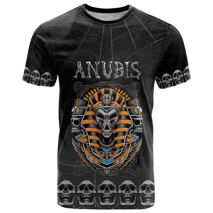 Personalized Halloween Egypt T-Shirt Skull Anubis Graphic Tee