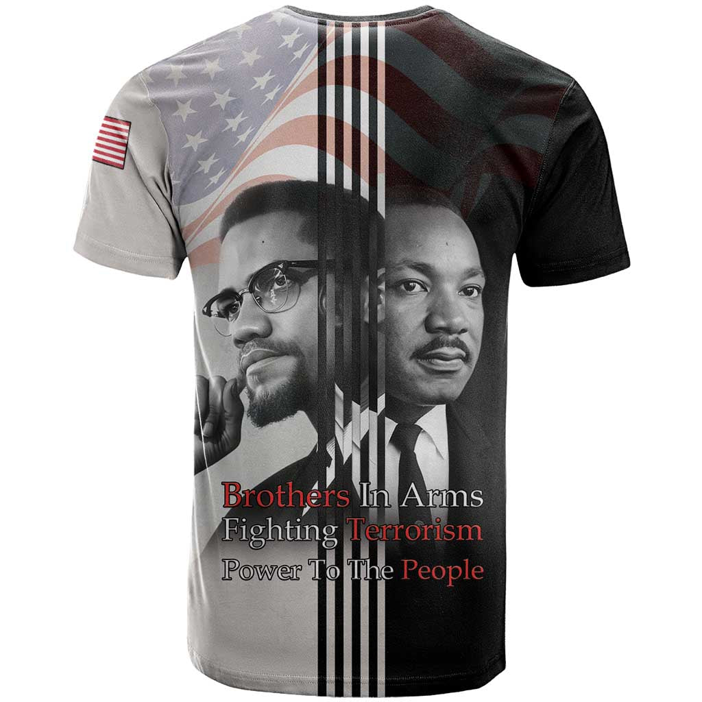 Martin Luther King And Malcolm X T-Shirt Two Minds One Movement Graphic Tee