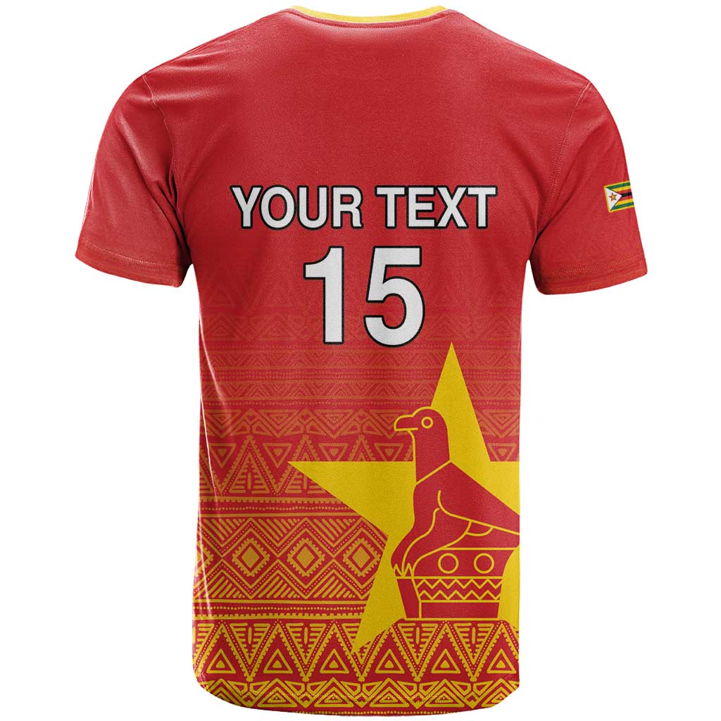 Custom Zimbabwe Cricket T-Shirt Go Chevrons Graphic Tee