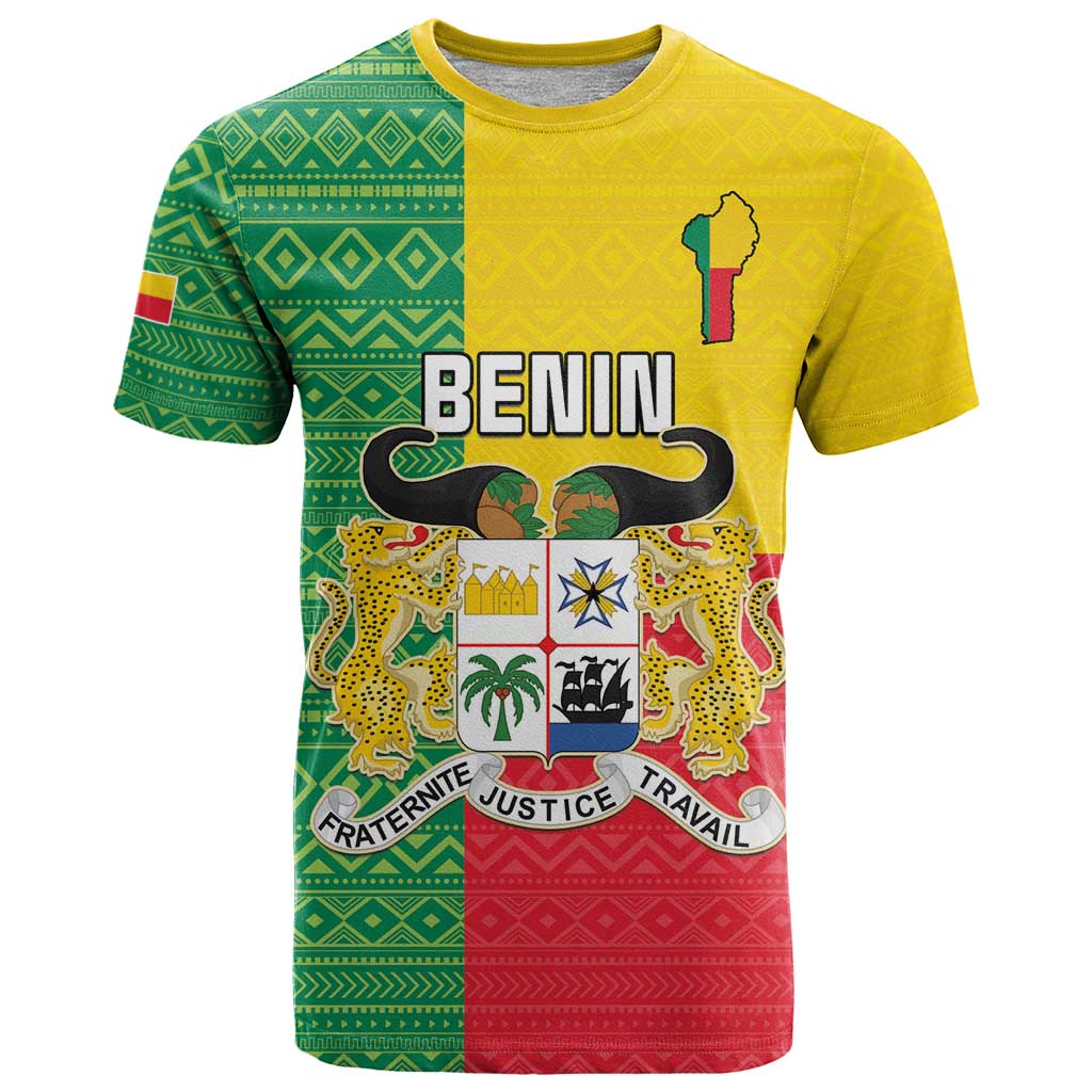 Personalised Benin T-Shirt Coat Of Arms Flag Style Graphic Tee