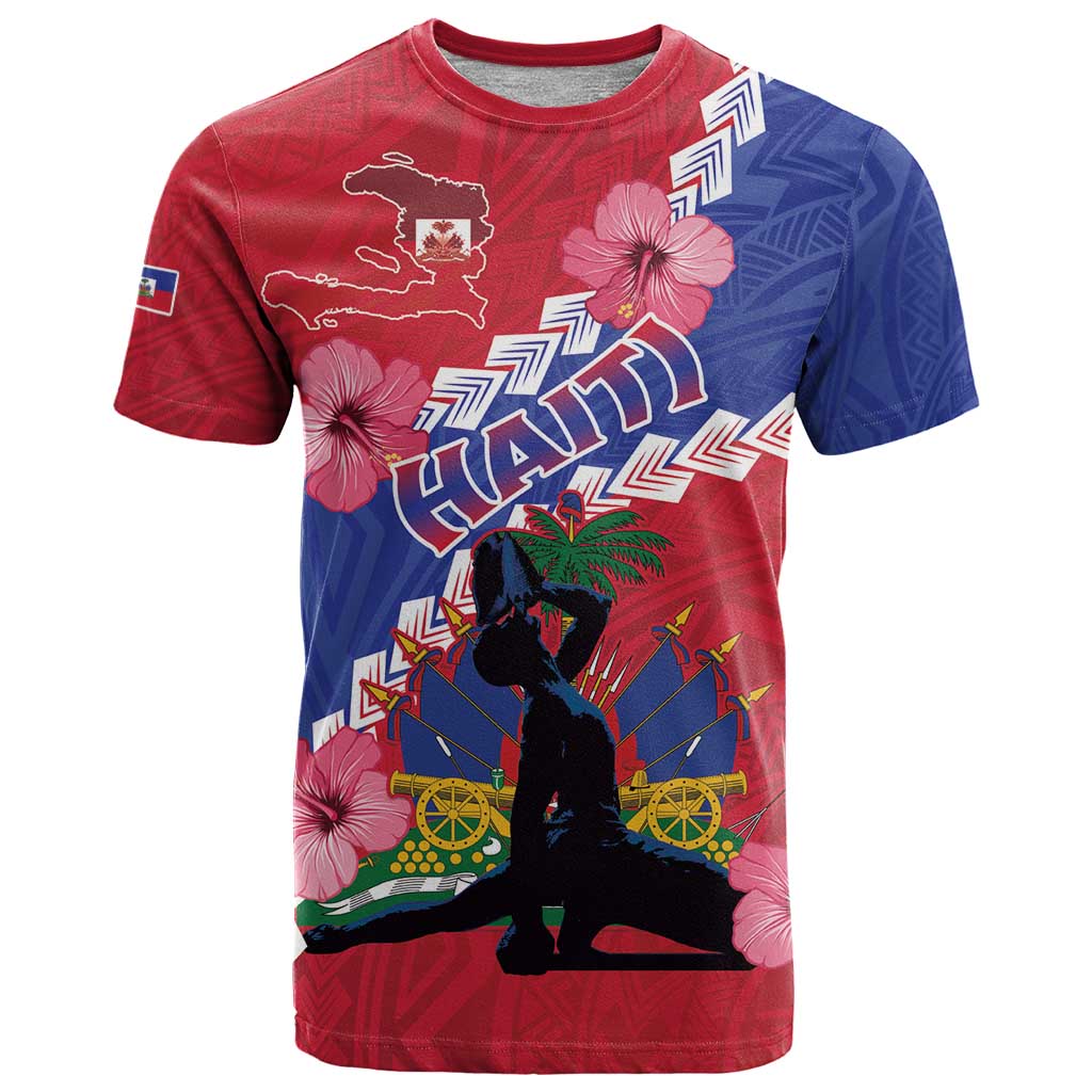 Haiti T-Shirt Neg Maron Polynesian Graphic Tee