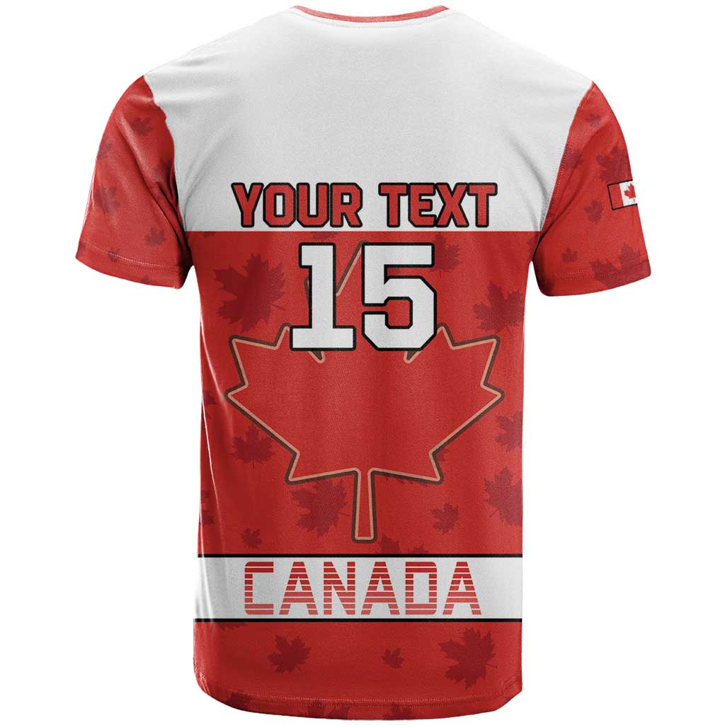 Custom Canada Ice Hockey T-Shirt Beaver Mascot With Champions Trophy Graphic Tee
