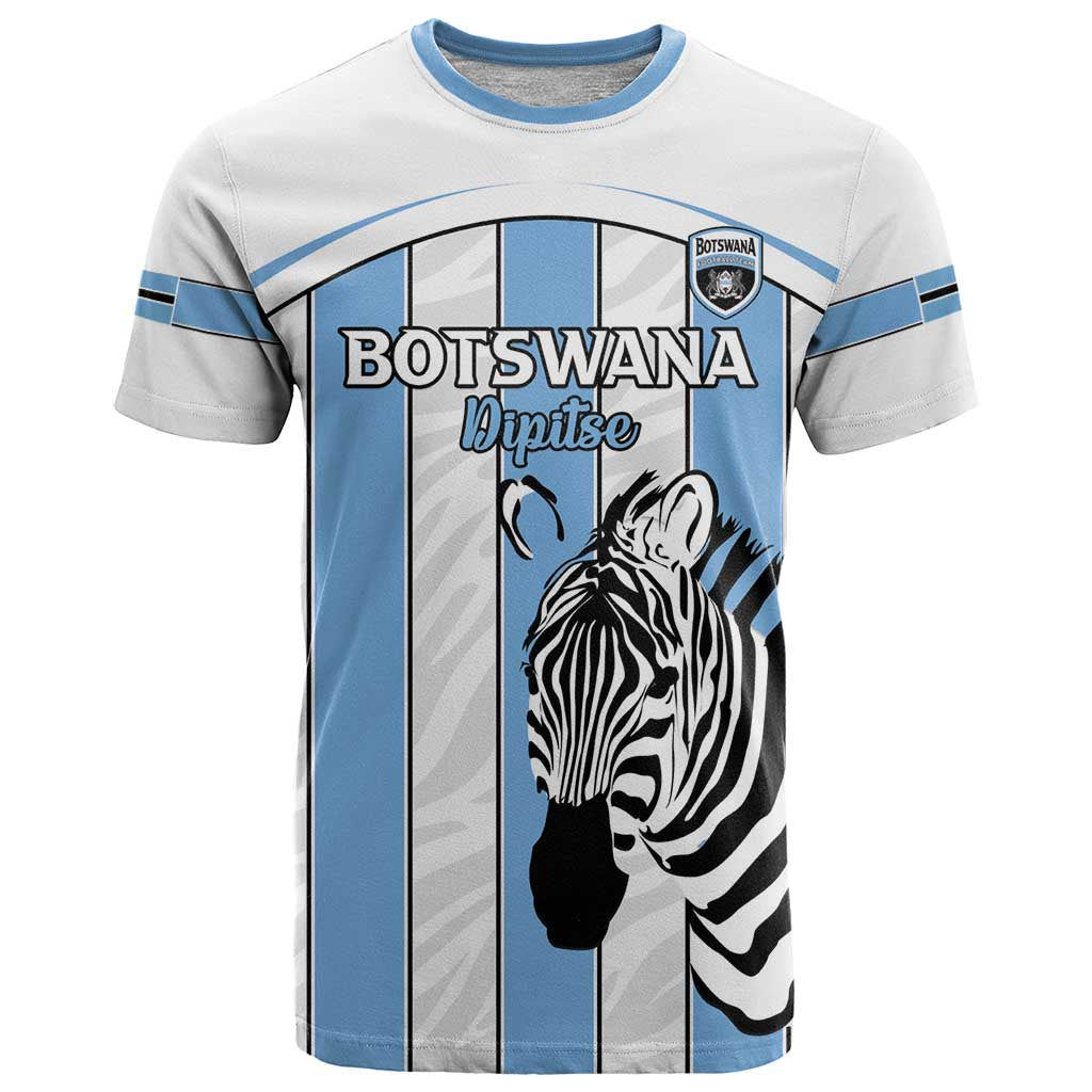 Custom Botswana Football T-Shirt Come On Zebras Graphic Tee