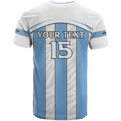 Custom Botswana Football T-Shirt Come On Zebras Graphic Tee