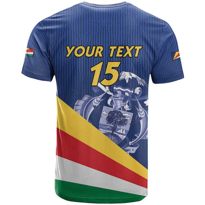 Custom Seychelles Beach Soccer 2025 T-Shirt Flag Style Graphic Tee