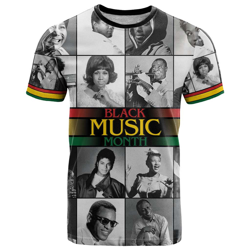 African-American Black Music Month T-Shirt Legends Tribute Graphic Tee