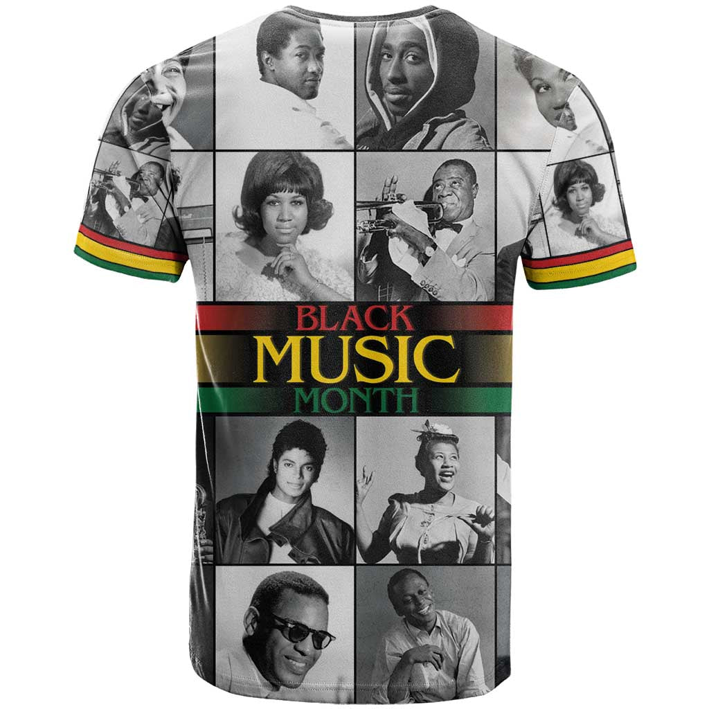 African-American Black Music Month T-Shirt Legends Tribute Graphic Tee
