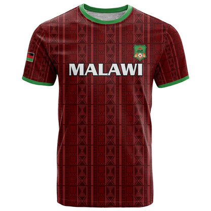 Custom Malawi Football T-Shirt Come On Flames - Red Graphic Tee
