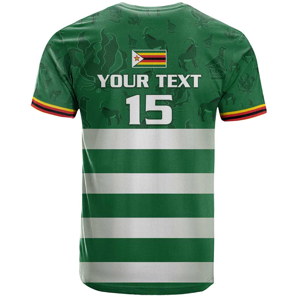 Rugby Zimbabwe Custom T-Shirt Go Champions Sables Graphic Tee