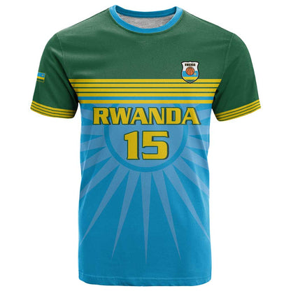 Custom Rwanda Basketball T-Shirt Go Champions Graphic Tee