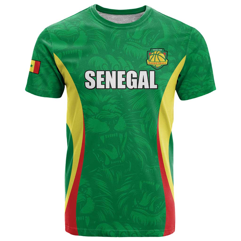 Custom Senegal Basketball T-Shirt Go Champions Lions Graphic Tee