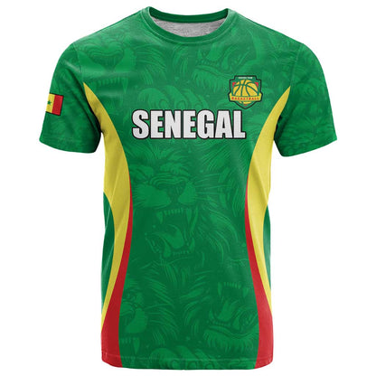 Custom Senegal Basketball T-Shirt Go Champions Lions Graphic Tee