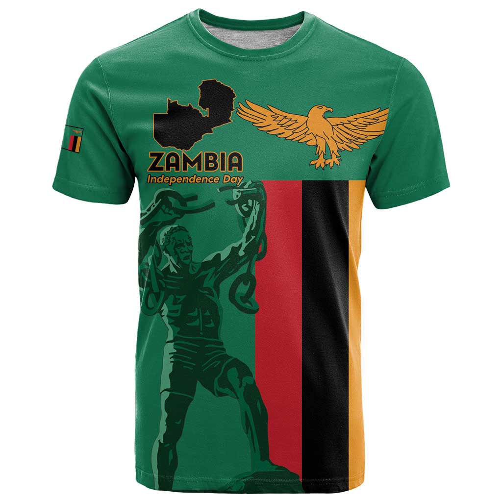 Personalized Zambia Independence Day T-Shirt Lusaka Freedom Statue Graphic Tee