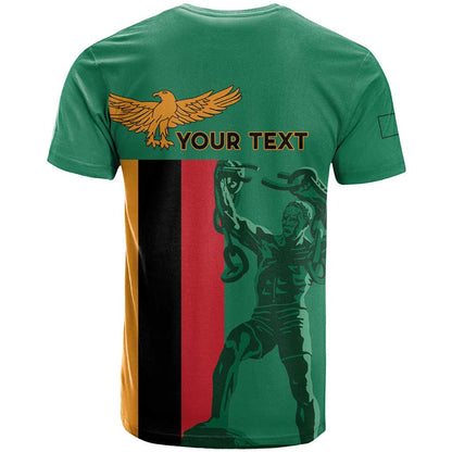 Personalized Zambia Independence Day T-Shirt Lusaka Freedom Statue Graphic Tee