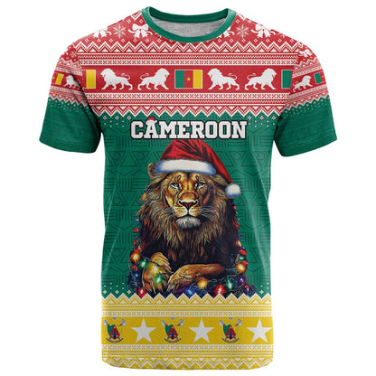 Cameroon Christmas T-Shirt Lion Santa Joyeux Noel Graphic Tee