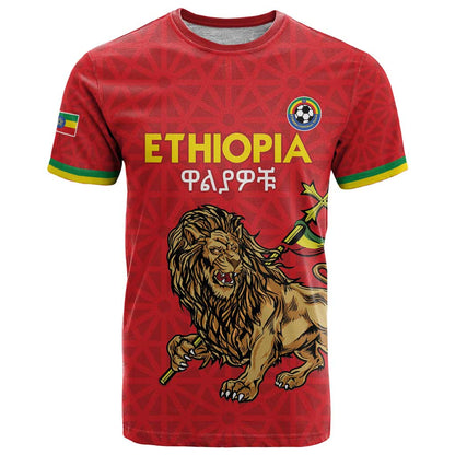 Custom Ethiopia Football T-Shirt Come On Walia Ibex Graphic Tee