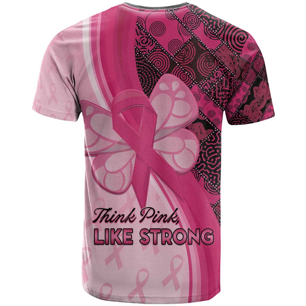 Breast Cancer Awareness T-Shirt Party Like A Survivor - Pink African Pattern Graphic Tee