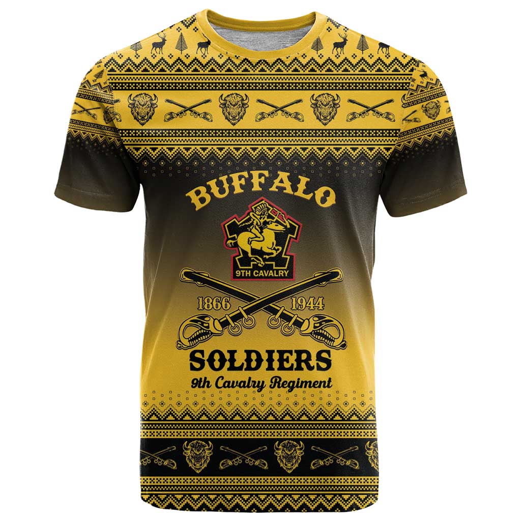 Buffalo Soldiers Christmas T-Shirt 9th Cavalry Regiment Graphic Tee
