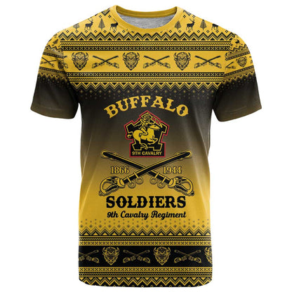 Buffalo Soldiers Christmas T-Shirt 9th Cavalry Regiment Graphic Tee