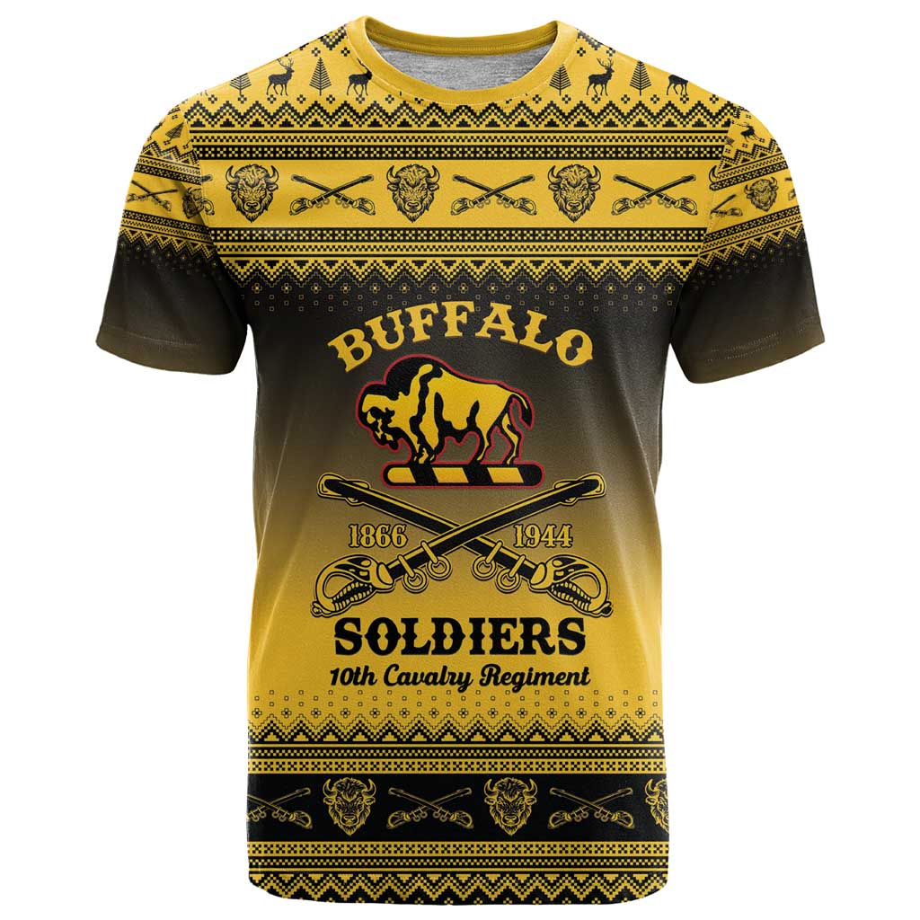 Buffalo Soldiers Christmas T-Shirt 10th Cavalry Regiment Graphic Tee