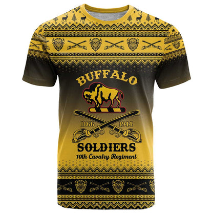 Buffalo Soldiers Christmas T-Shirt 10th Cavalry Regiment Graphic Tee