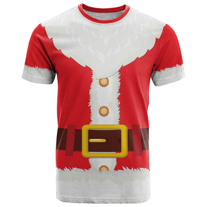Santa Claus Costume T-Shirt Christmas Holiday Cosplay Graphic Tee