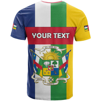 Personalized Central African Republic T-Shirt Happy Republic Day Graphic Tee