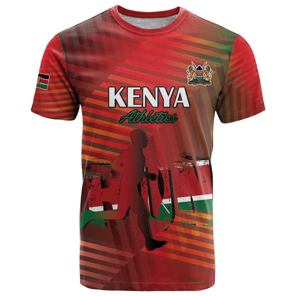Custom Kenya Athletics T-Shirt Run Faster Graphic Tee