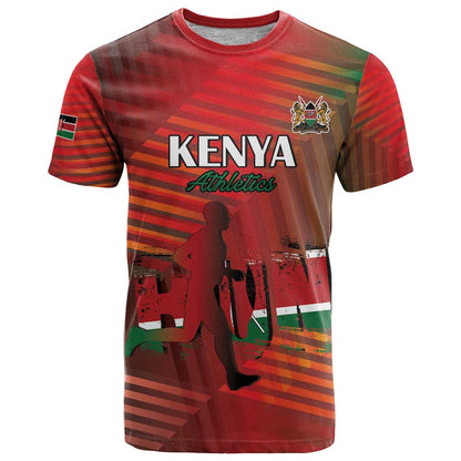 Custom Kenya Athletics T-Shirt Run Faster Graphic Tee