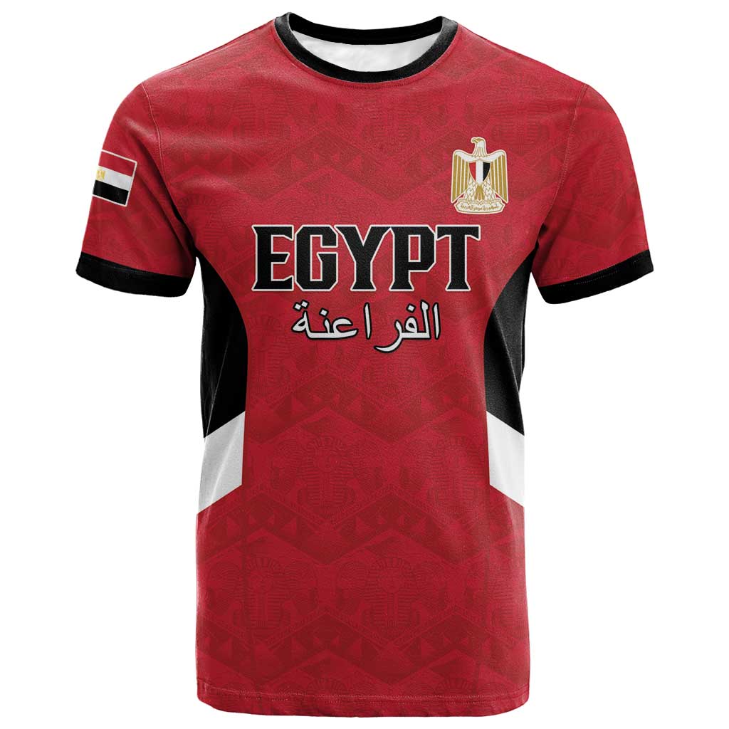 Custom Egypt Football T-Shirt Pharaohs Road To The World 2026 Graphic Tee