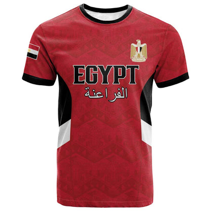Custom Egypt Football T-Shirt Pharaohs Road To The World 2026 Graphic Tee