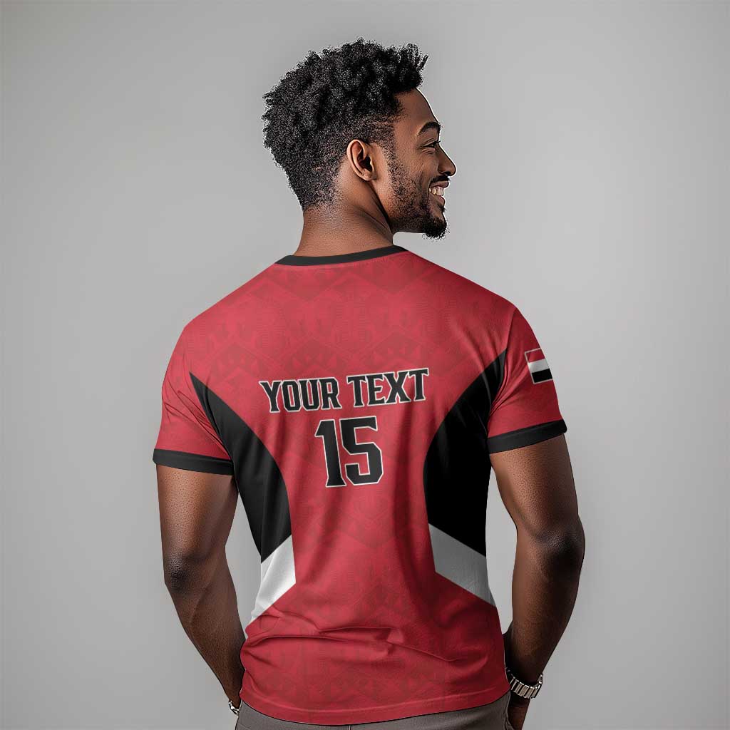 Custom Egypt Football T-Shirt Pharaohs Road To The World 2026 Graphic Tee