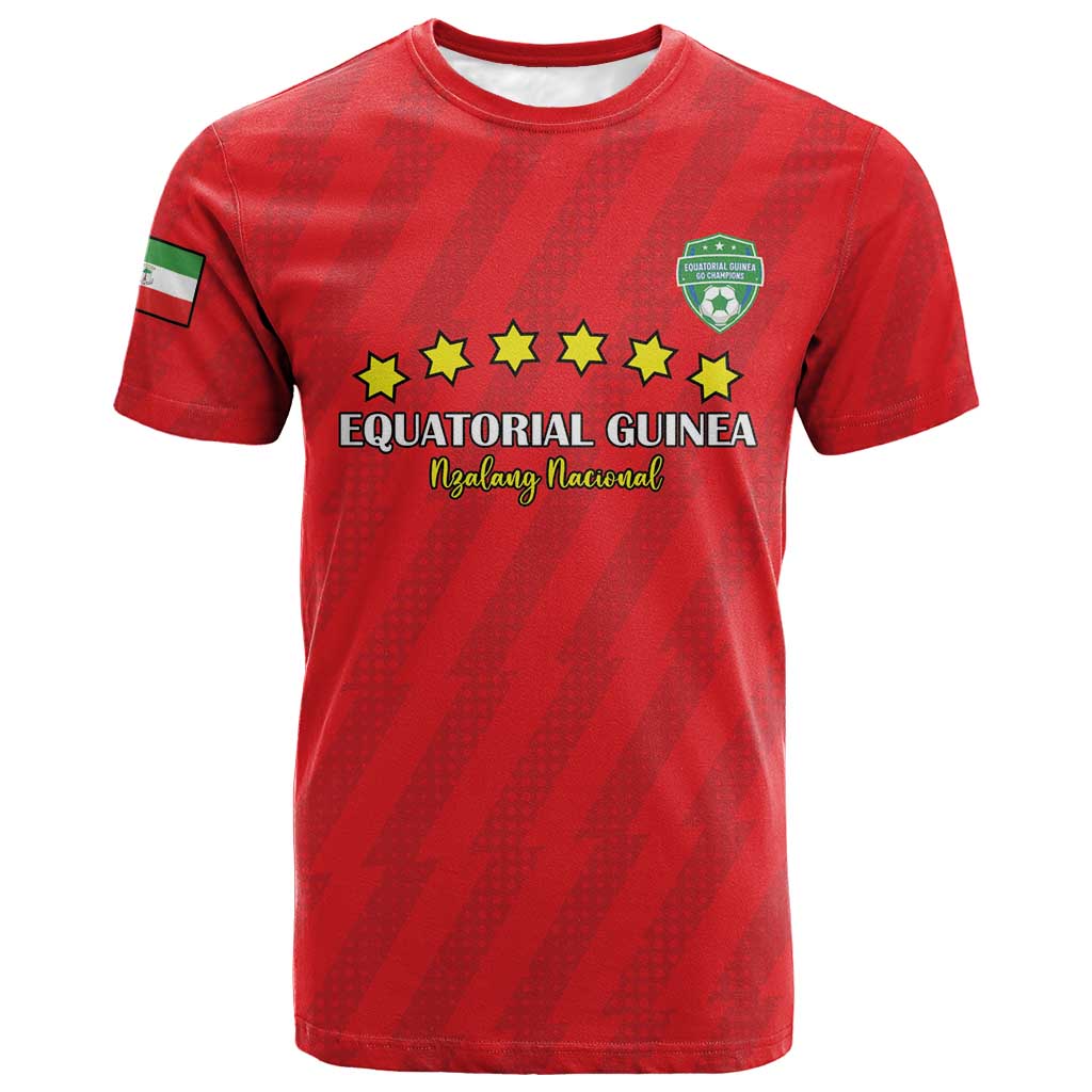 Custom Equatorial Guinea Football T-Shirt Go Nzalang Nacional Go Graphic Tee