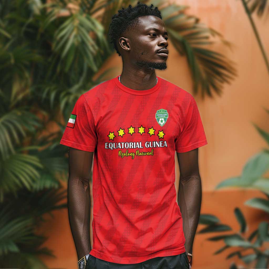 Custom Equatorial Guinea Football T-Shirt Go Nzalang Nacional Go Graphic Tee