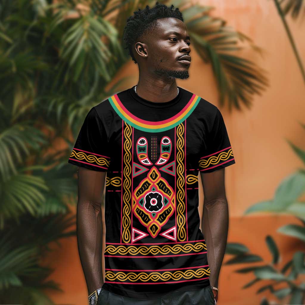 Cameroon Bamenda T-Shirt Toghu Traditional Pattern Graphic Tee
