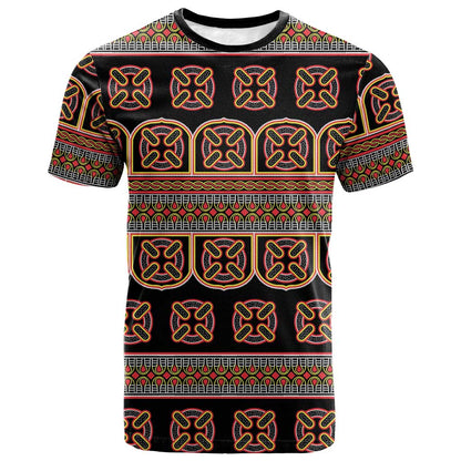 Bamenda Toghu T-Shirt Cameroon Traditional Pattern Graphic Tee