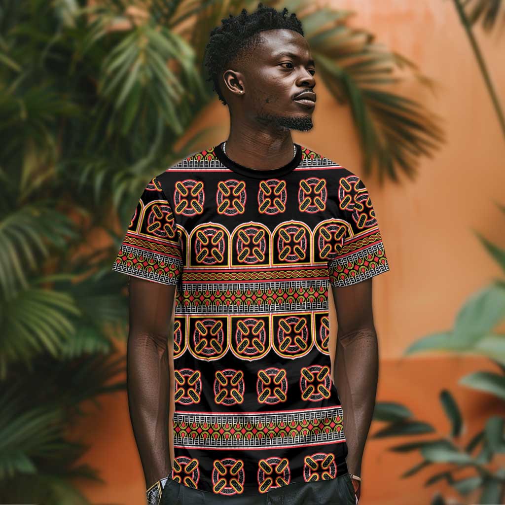 Bamenda Toghu T-Shirt Cameroon Traditional Pattern Graphic Tee