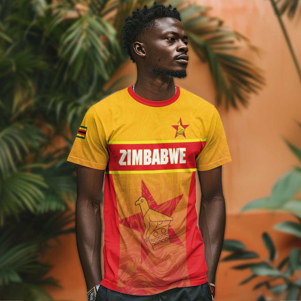 Zimbabwe Cricket Custom T-Shirt Come On Chevrons Graphic Tee